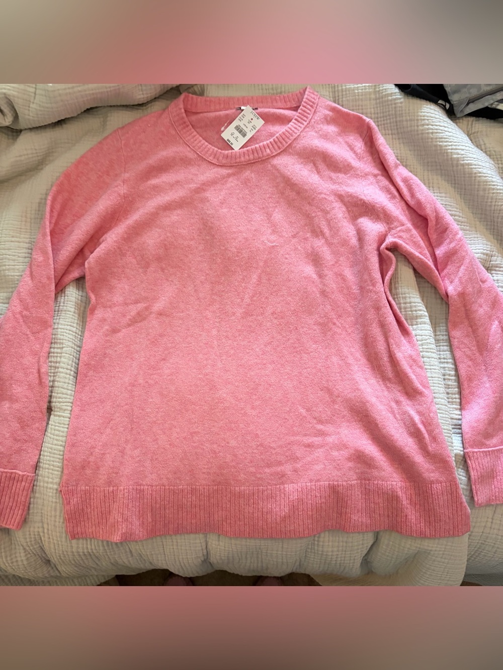 J. Crew Women's Crewneck Pink Sweater SZ XL - NWT